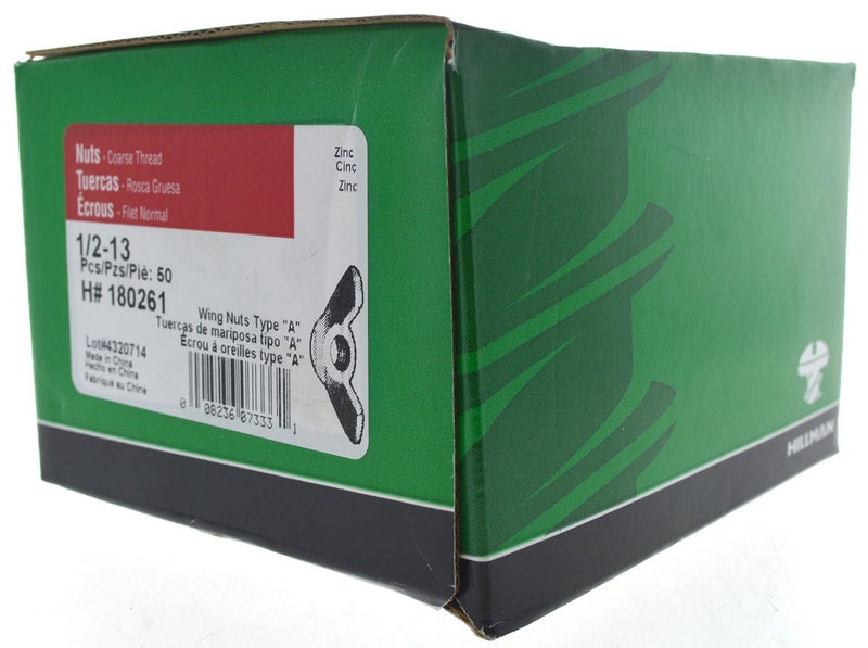 Hillman 180261 Type A Wing Nut, 1/2-Inch by 13-Inch, 50-Pack - Image 3