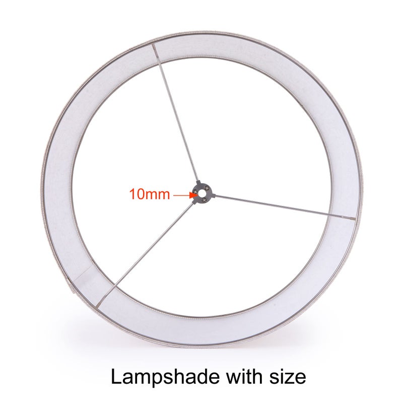 Wellmet Self-assembly Lampshade, Linen, 18" Top x18" Bottom x12" High, Drum Lampshade for Table Lamp, Bedside Lamp, Floor Lamp, Fabric Replacement Lamp Shade Classic Modern Style, Spider Fitter - Image 5
