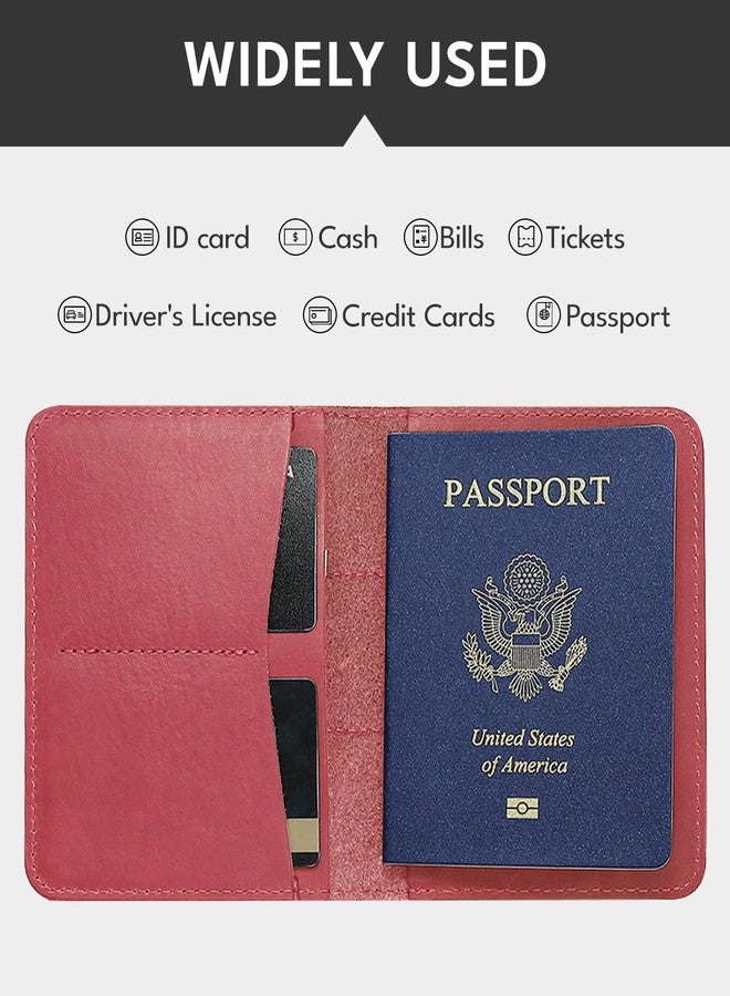 ALLIVE Genuine Leather Passport Holder Women Men, Passport Holder with Airtag, Travel Must Haves Airport Essentials, Passport Cover Case Travel Gifts - Image 4