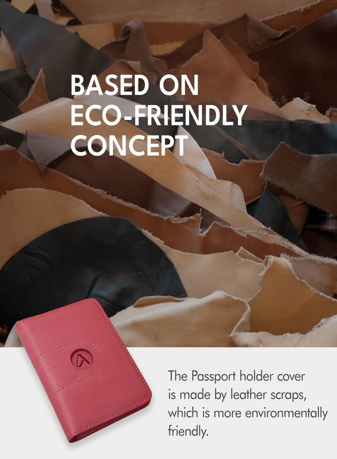 ALLIVE Genuine Leather Passport Holder Women Men, Passport Holder with Airtag, Travel Must Haves Airport Essentials, Passport Cover Case Travel Gifts - Image 2