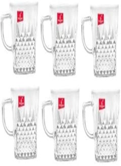Blinkmax Tea and Nescafe mug set, 6 pieces, pure glass, the famous Blank Mix brand, B68-4 