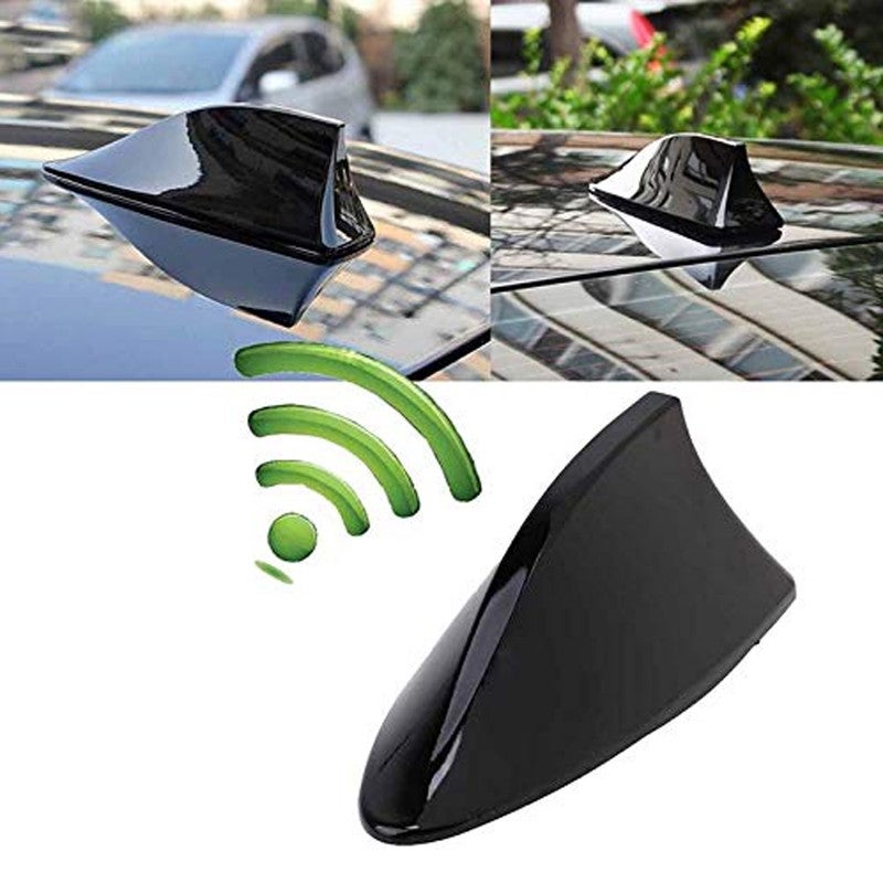 Universal Shark Fin Car Antenna – Roof Mount Radio Signal Booster, FM/AM Aerial Replacement, Aerodynamic Streamline Design, High Conductivity Copper Core, Self-Adhesive Installation – Black - Image 3