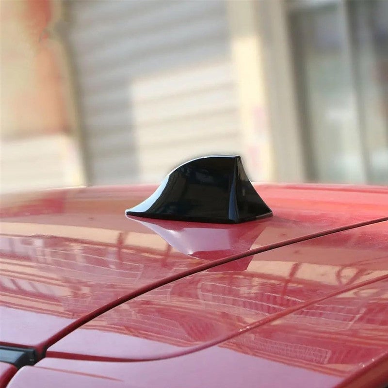 Universal Shark Fin Car Antenna – Roof Mount Radio Signal Booster, FM/AM Aerial Replacement, Aerodynamic Streamline Design, High Conductivity Copper Core, Self-Adhesive Installation – Black - Image 2