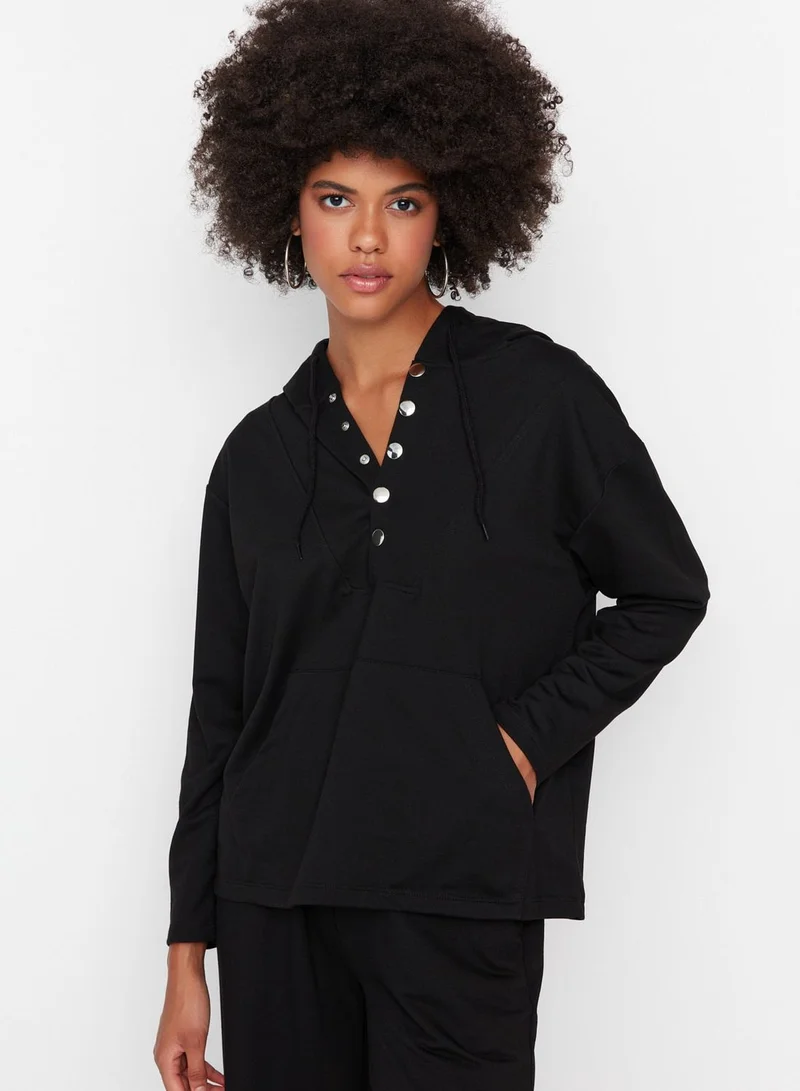 trendyol Button Detail Sweatshirts