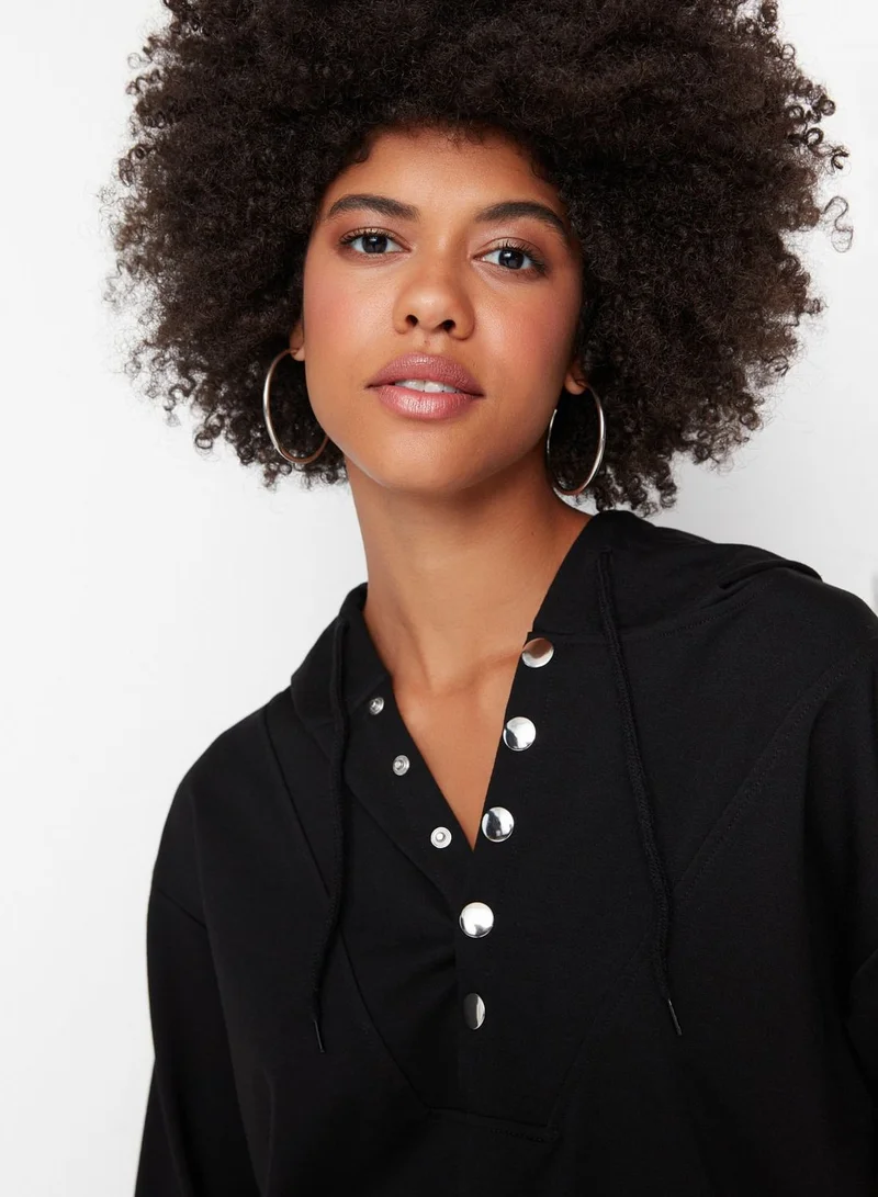 trendyol Button Detail Sweatshirts
