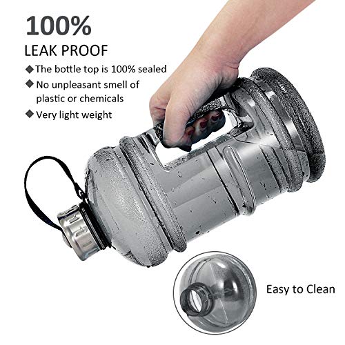 Vaupan Half Gallon Big Water Bottle, 2.2L/73 OZ Large Leak Proof Sports Jug with Handle,Huge BPA Free PETG Plastic Wide Mouth Drinking Container Flask for Fitness Gym Biking Outdoor - Image 3