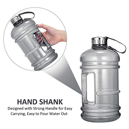 Vaupan Half Gallon Big Water Bottle, 2.2L/73 OZ Large Leak Proof Sports Jug with Handle,Huge BPA Free PETG Plastic Wide Mouth Drinking Container Flask for Fitness Gym Biking Outdoor - Image 5
