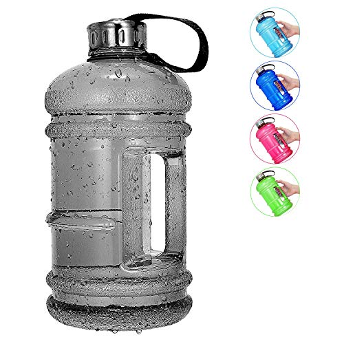 Vaupan Half Gallon Big Water Bottle, 2.2L/73 OZ Large Leak Proof Sports Jug with Handle,Huge BPA Free PETG Plastic Wide Mouth Drinking Container Flask for Fitness Gym Biking Outdoor - Image 1
