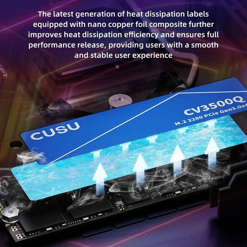 متوافق مع أقراص M.2 NVMe سعة 512GB و1TB و2TB، قرص ذاكرة صلبة داخلي من نوع PCIe 3.0 x4 لأجهزة الكمبيوتر المحمولة والمكتبية (1TB) - Image 2