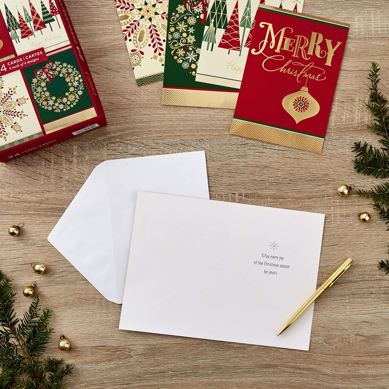 Hallmark Image Arts Christmas Boxed Cards Assortment  Elegant Icons (4 Designs  24 Cards with Envelopes) - Image 2