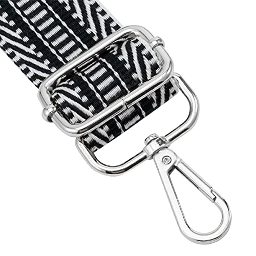 ZOOEASS Silvery Buckles Wide Shoulder Strap Adjustable Replacement Belt Guitar Style Crossbody Bag Handbag Strap Multicolor Canvas Straps(Wide:1.4in,Long:49.2in) (Color6) - Image 3