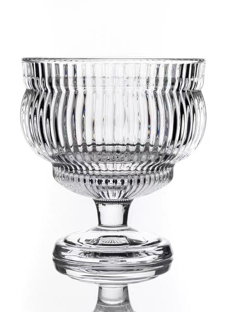 طقم كاسات او اطباق جيلي كريستال مضلع قمر  طقم كاس 3قطع - Image 4