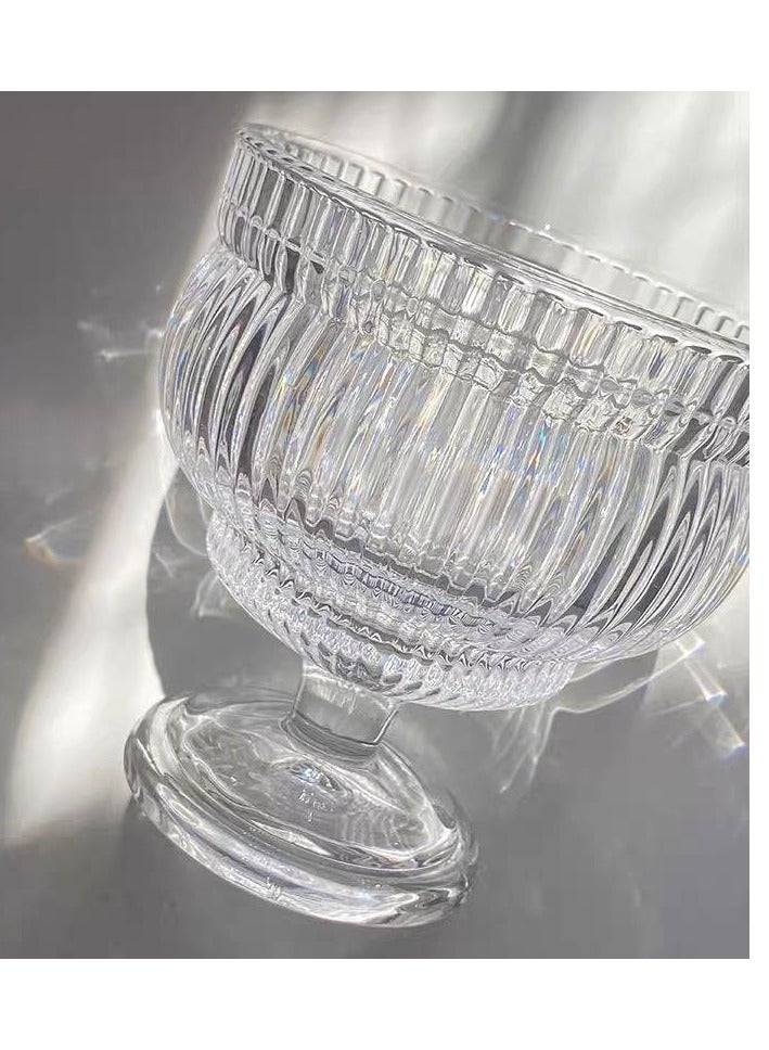 طقم كاسات او اطباق جيلي كريستال مضلع قمر  طقم كاس 3قطع - Image 3