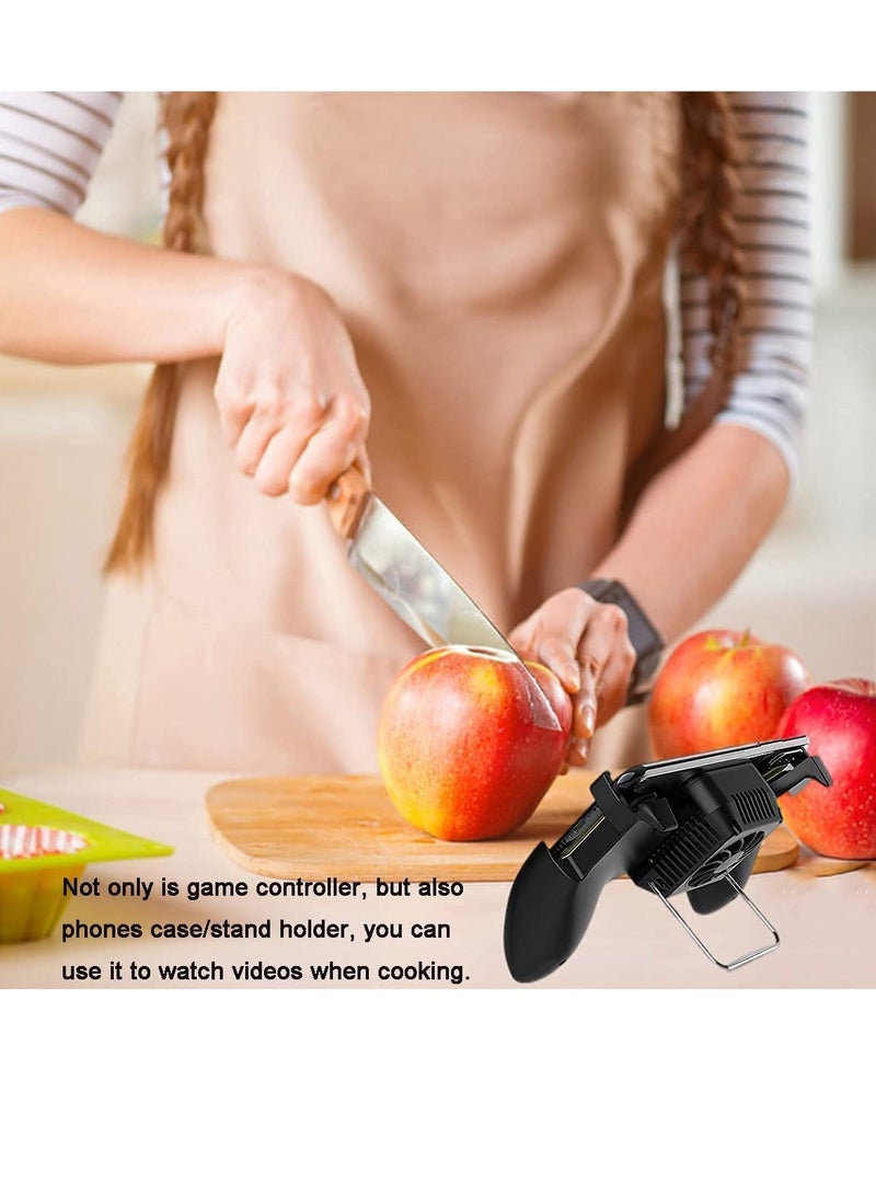 SOLARAE Mobile Game Controller with Semiconductor Cooling Heatsink, Phone Cooler Fan for PUBG/Fortnite/Call of Duty Mobile Games, Game Case Trigger L1R1 Button Compatible with iPhone/Android Phones - Image 5