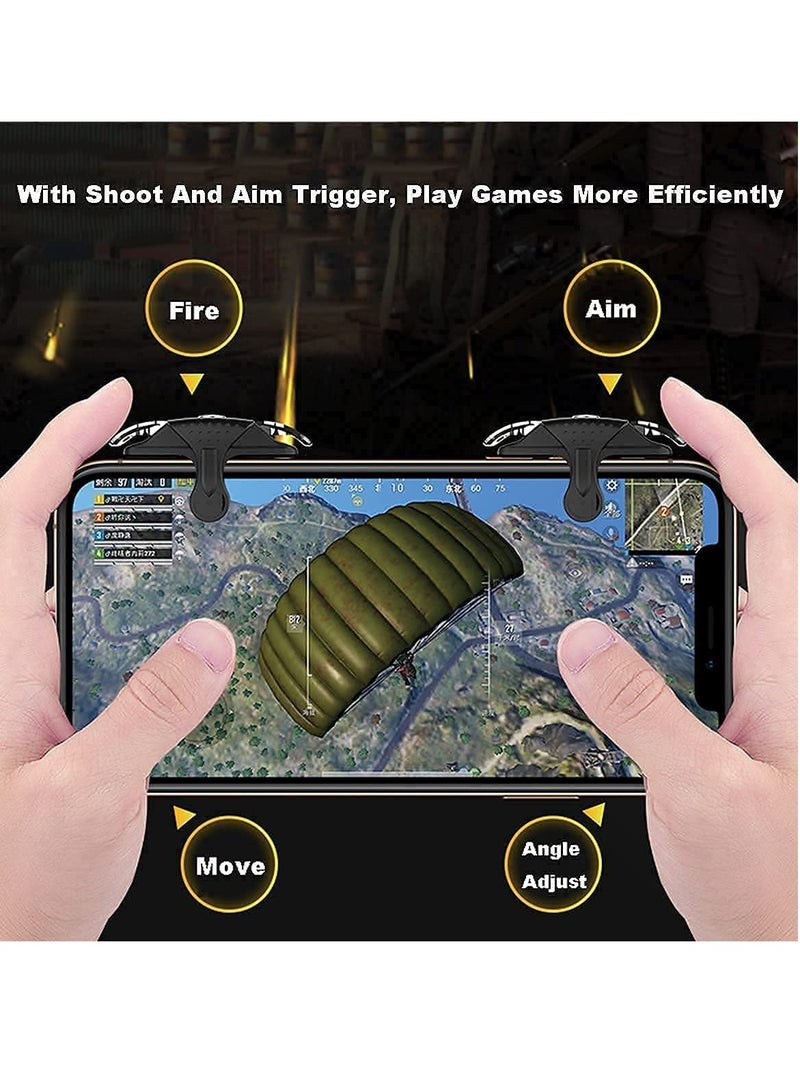 SOLARAE Mobile Game Controller with Semiconductor Cooling Heatsink, Phone Cooler Fan for PUBG/Fortnite/Call of Duty Mobile Games, Game Case Trigger L1R1 Button Compatible with iPhone/Android Phones - Image 3