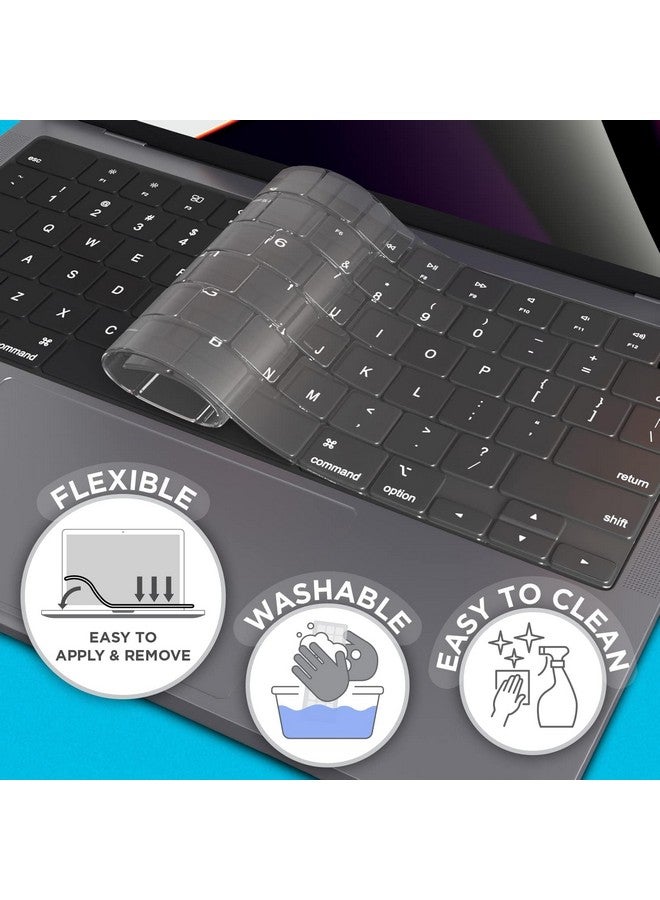 Oaky واقي لوحة مفاتيح أوكي لجهاز ماك بوك إير 15.3 بوصة [A3114 A2941 M2/M3] و ماك بوك إير 13.6 بوصة [A3113 A2681 M2/M3] - جلد واقي لوحة المفاتيح - شفاف TPU - Image 4