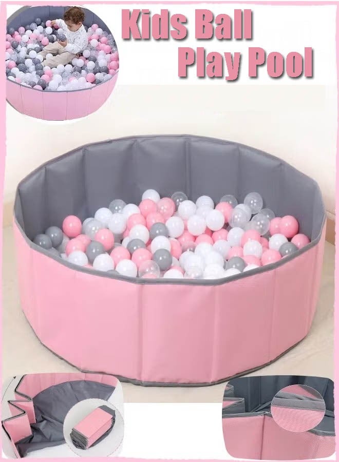 Baby Ball Pool Ball Pit for Toddlers Folding Portable Ball Pool Double Oxford Cloth Ball Pit Round Kids Ball Pit Indoor and Outdoor Game Kids Play Ball Pool Ideal Gift for Girls and Boys (NO Balls) - Image 1