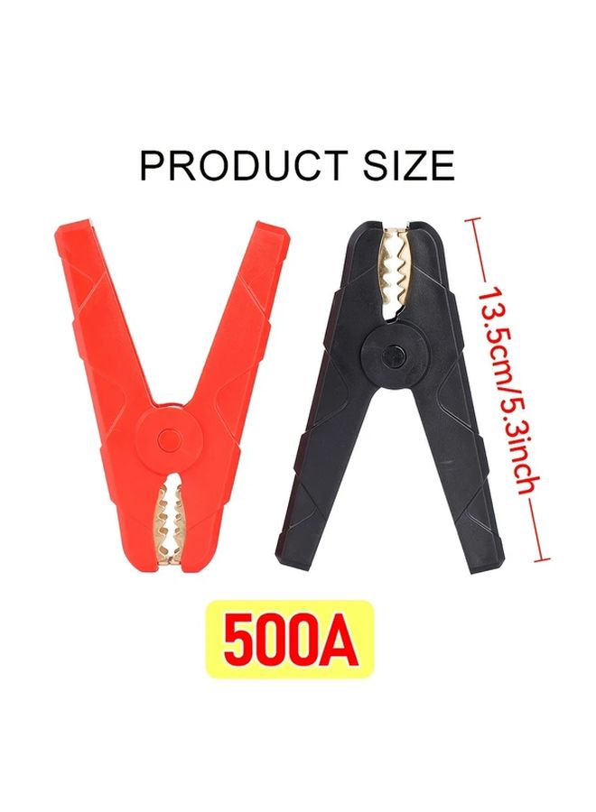 2pcs Set 150A Alligator Battery Test Lead Clips Red Black Durable Plastic for Car Van - Image 2