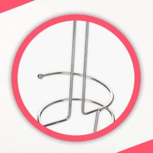 CR18 COLLECTION Steel Kitchen Roll Dispenser Kitchen Napkin Roll Holder Kitchen Paper Towel Tissue Holder Tissue Roll Holder for Kitchen Chrome Steel Pack of 2 - Image 2