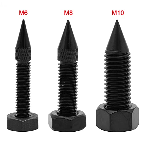Flushbay 4 Pack Speaker Spikes Floor Protectors Adjustable Speaker Isolation Spikes M10 Black for Subwoofer CD DVD Player Turntable Recorder Chassis with Speaker Isolation Feet Pad (M10) - Image 4