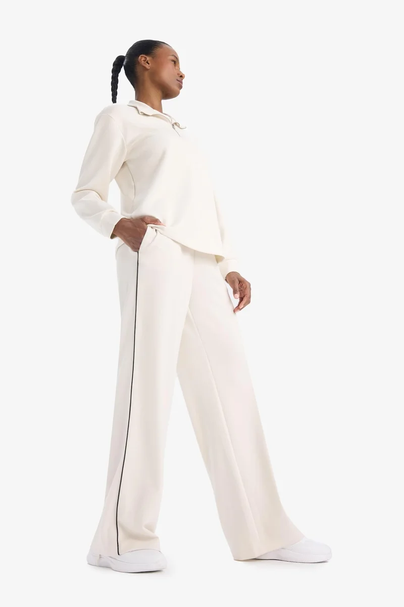 Defacto  DeFactoFit Wide Leg Standard Length Modal Sports Trousers for Women | Best Price UAE