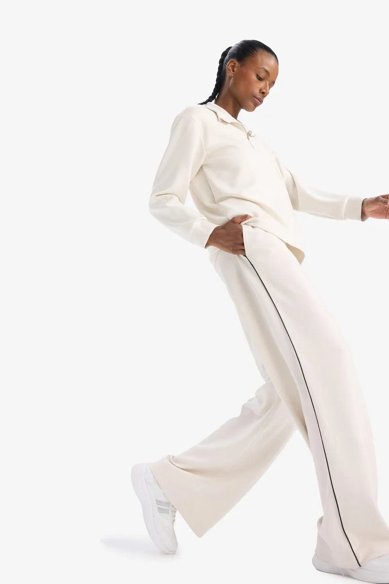 Defacto  DeFactoFit Wide Leg Standard Length Modal Sports Trousers for Women | Best Price UAE