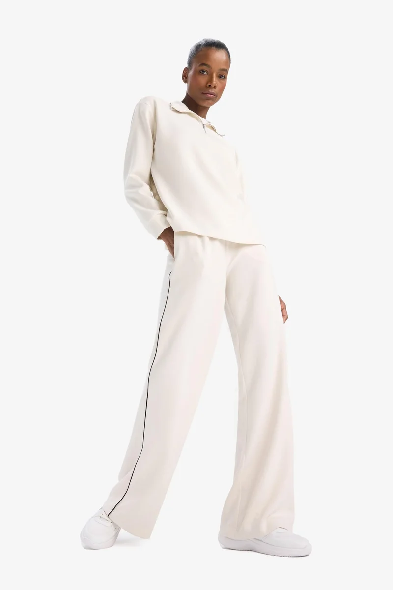 Defacto  DeFactoFit Wide Leg Standard Length Modal Sports Trousers for Women | Best Price UAE