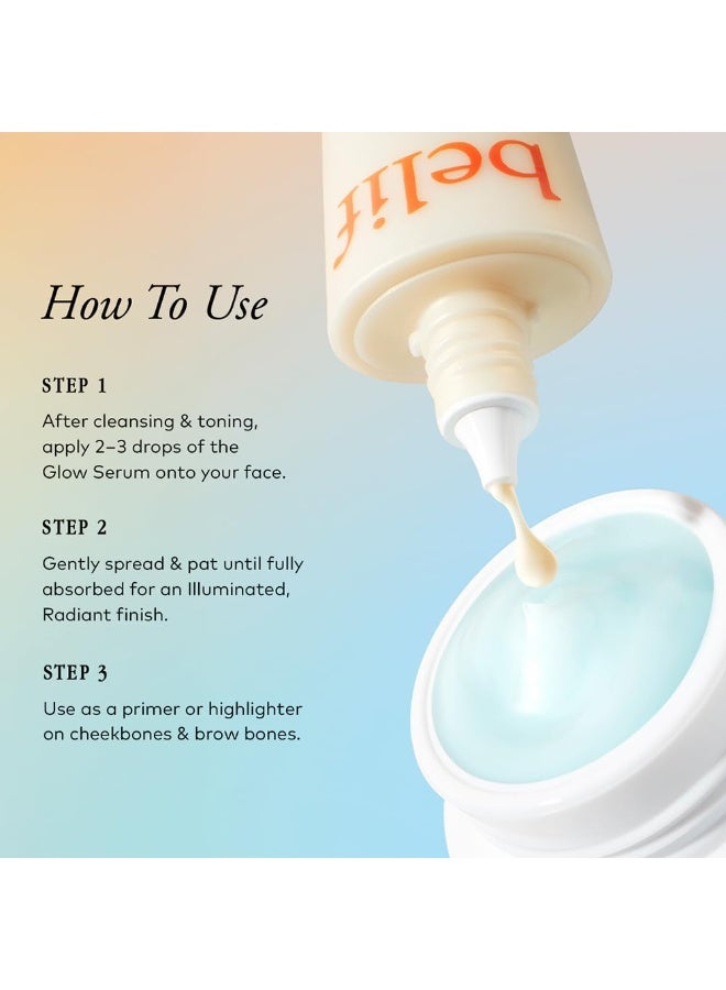 Belif Super Drops Niacinamide Vitamin C Glow Serum | 2-in-1 Primer + Brightening Face Serum | Hydrating, Radiant & Dewy Finish | Korean Skincare | Vegan, Clean Beauty for All Skin Types | 30ml - Image 4