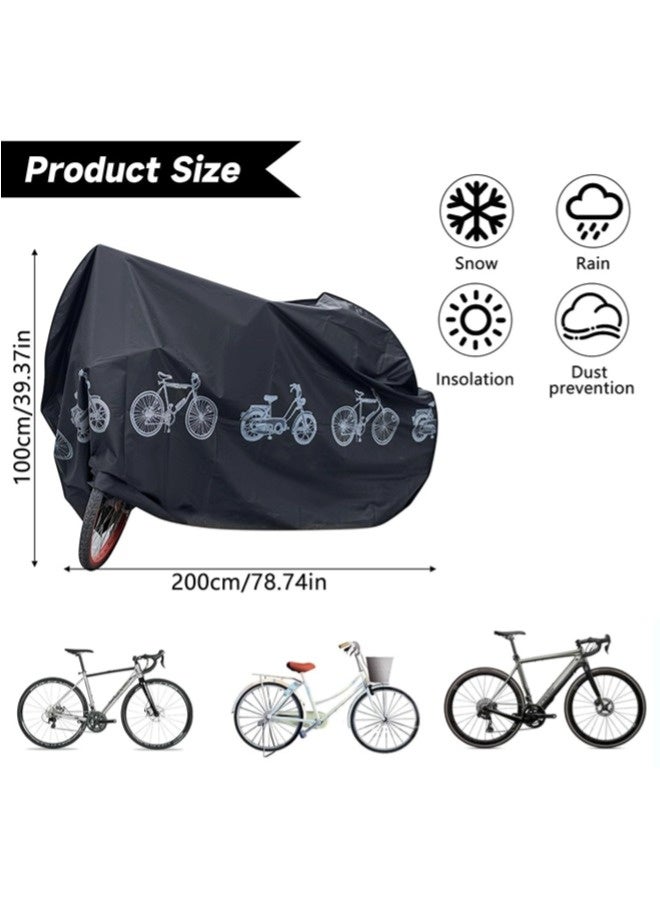 شيبشيب غطاء دراجة عملي ذو وجهين مقاوم للماء، غطاء خارجي للدراجات يحمي من الغبار، المطر، والرياح، مناسب للدراجات الجبلية، الطرق، والدراجات الكهربائية. - Image 4