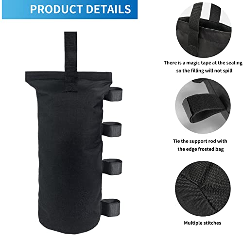 Joramoy Heavy Duty Weight Bags(150LBS) for Pop up Tent, Set of 4, Black(Without Sand) - Image 3