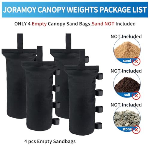 Joramoy Heavy Duty Weight Bags(150LBS) for Pop up Tent, Set of 4, Black(Without Sand) - Image 2