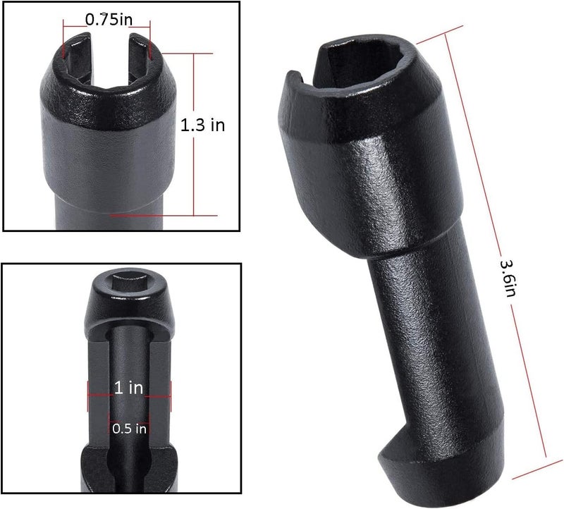 CASTNOO 2 Piece 17 MM Socket Set for Ford Power Stroke 6.7L Diesel Injection - Image 5