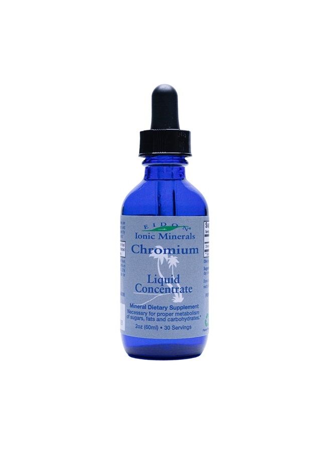 Eidon Ionic Minerals Liquid Chromium Concentrate - Ionic Chromium Drops, Supports Stable Energy Levels, All-Natural, Vegan, Gluten-Free, No Preservatives or Additives - 2 Oz Bottle - Image 1