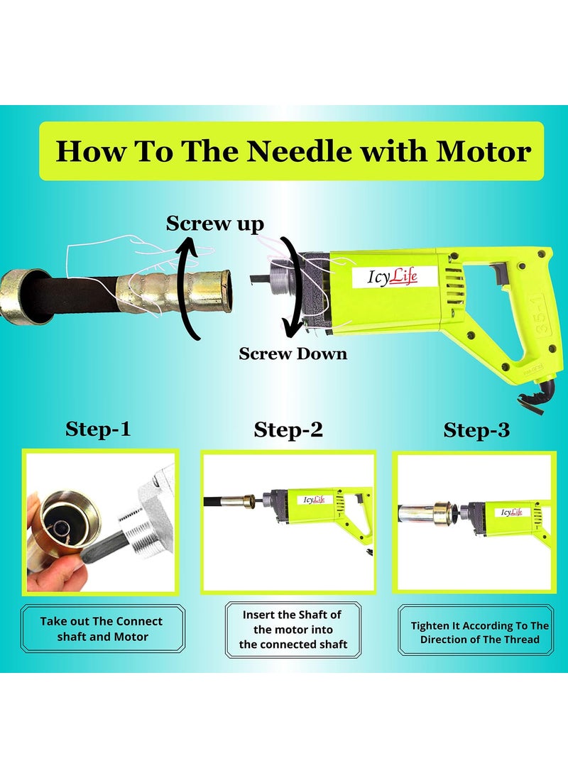 ICYLIFE ICYLIFE 1300WATT Concrete Vibratoriron Machine With 15 Mtr Needle Electric Concrete Vibrator 13500rpm  - Image 4
