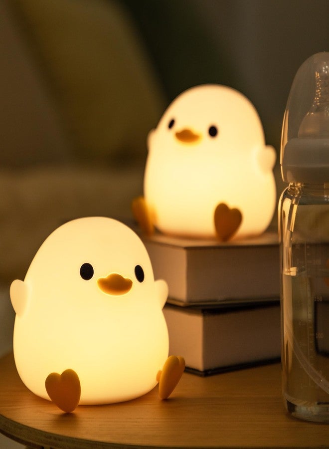 Ammonite DoDo Duck Night Light, Cute Soft Silicone Duck Lamp for Kids, Rechargeable LED Dimmable Bedside Lamp with 20 Minute Timer, Gifts for Boys Girls Women - Image 4