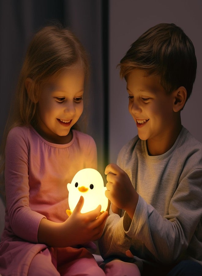 Ammonite DoDo Duck Night Light, Cute Soft Silicone Duck Lamp for Kids, Rechargeable LED Dimmable Bedside Lamp with 20 Minute Timer, Gifts for Boys Girls Women - Image 5