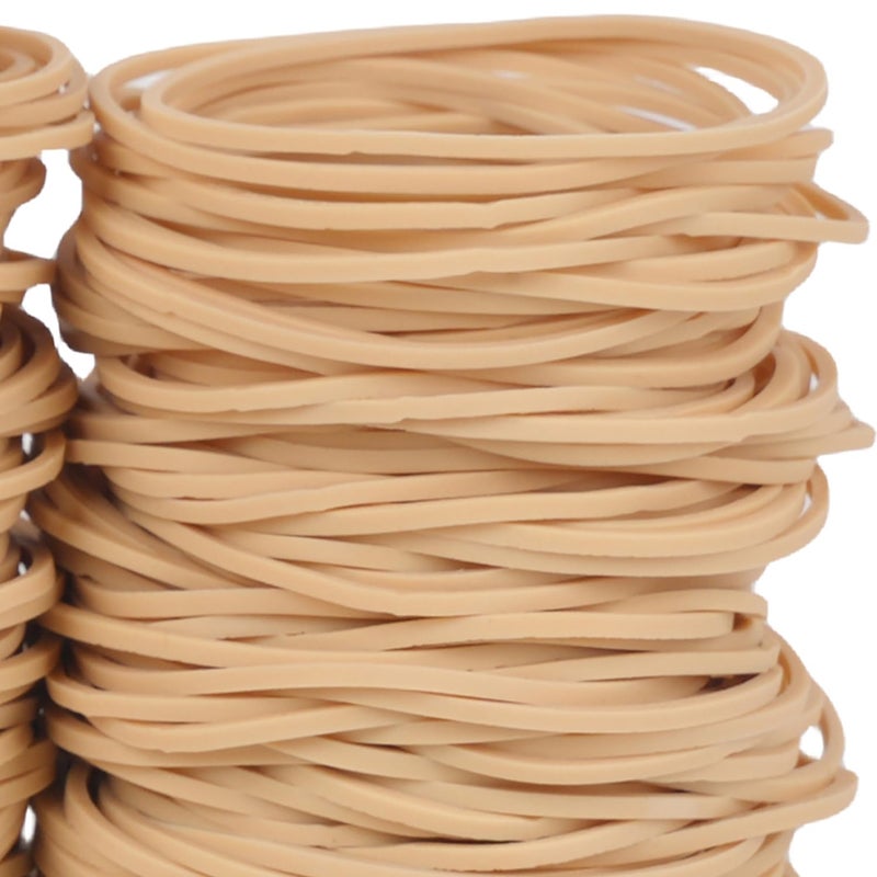 Foshine Rubber Bands Size #19, 400Pcs Approximately 0.45lb Elastic Band Beige Small Rubber Band Home Office Supplies(3-1/2" x 1/16'') - Image 4