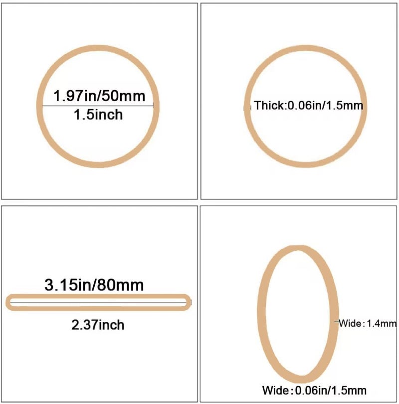 Foshine Rubber Bands Size #19, 400Pcs Approximately 0.45lb Elastic Band Beige Small Rubber Band Home Office Supplies(3-1/2" x 1/16'') - Image 2