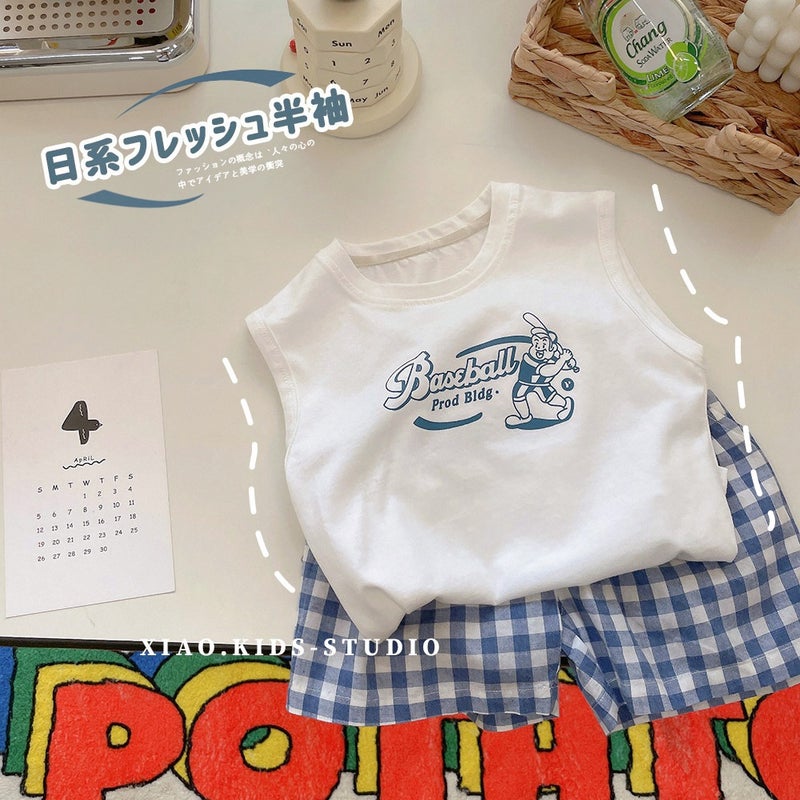 Fried Chicken Is A Good Match ~ Summer Children'S Vest Sleeveless T-Shirt Boys Cotton Loose Baby Thin Round Neck Pullover Children'S Clothing - Image 2