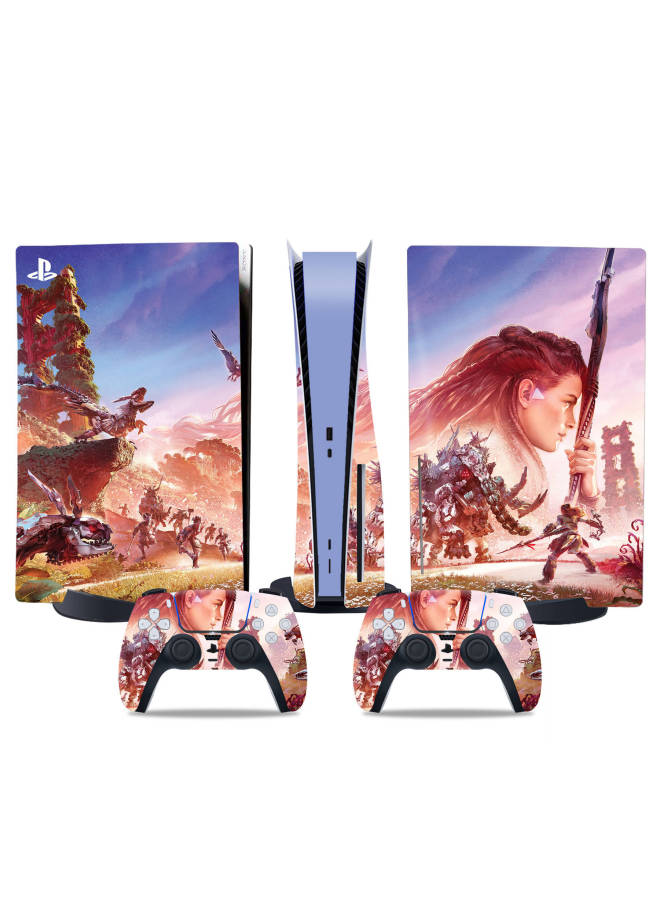 Loquat PS5 Sticker Optical Drive Edition Digital Edition PS5 Protective Film Handle Sticker Frog Wilds Horizon-Color:TN-DiskPS5-4498  - Image 4