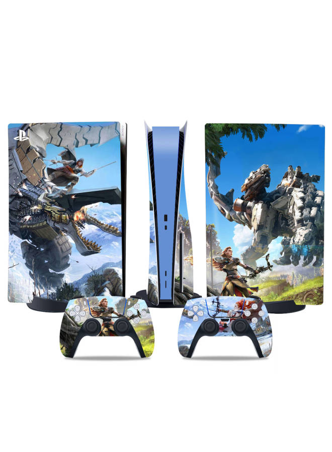 Loquat PS5 Sticker Optical Drive Edition Digital Edition PS5 Protective Film Handle Sticker Frog Wilds Horizon-Color:TN-DiskPS5-4498  - Image 2