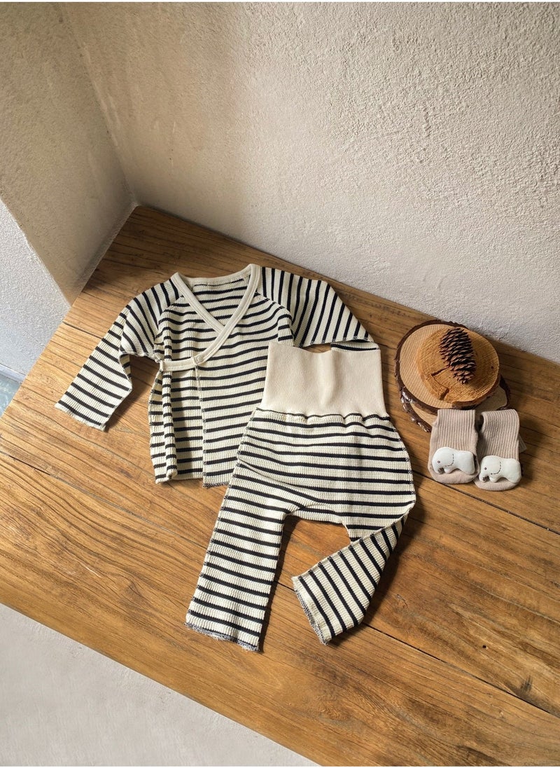 RedMapleTEK Baby Soft Breathable Cotton Long-Sleeved Two-Piece Suit - Image 2