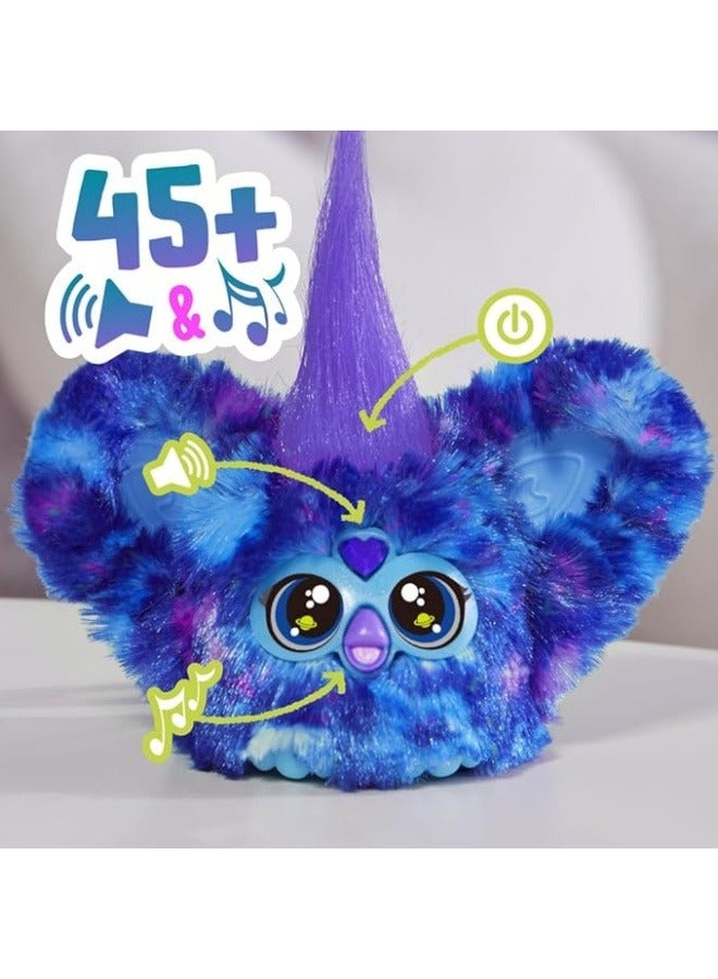 Furby فوربلتس ستار-لي صديق صغير، 45+ صوت، موسيقى المجرة، يتحدث فقط بالفوربيش، ألعاب قماشية إلكترونية للبنات والأولاد، حيوانات أليفة تفاعلية، أزرق داكن، 6+ - Image 5