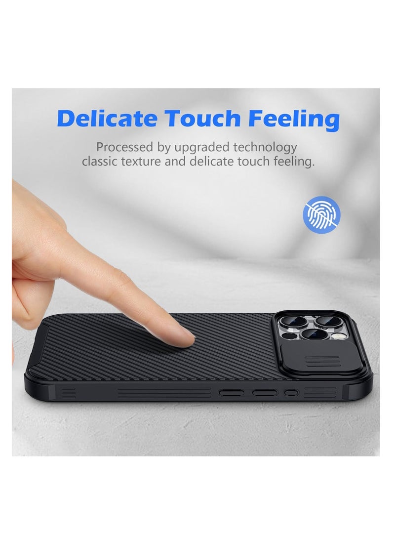 Aookay Case for iPhone 16 Pro Max, Protective Cover Case with Sliding Camera Cover, Hard PC and TPU Phone Case, Anti-Fingerprint, Anti-Fall, Anti-oil Matte Phone Case (Black) - Image 5