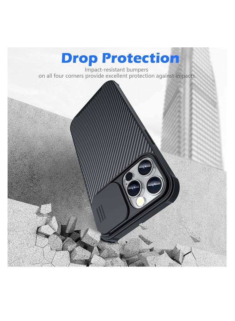Aookay Case for iPhone 16 Pro Max, Protective Cover Case with Sliding Camera Cover, Hard PC and TPU Phone Case, Anti-Fingerprint, Anti-Fall, Anti-oil Matte Phone Case (Black) - Image 3