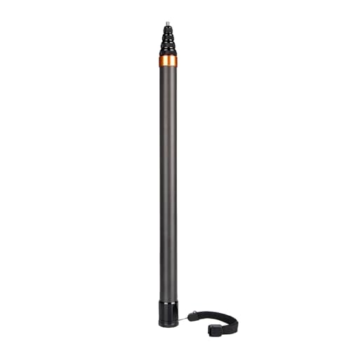 ADOFYS 3 Meter Carbon Fiber Extended Invisible Monopod Stick for Insta360 ONE X3, ONE R ONE X2 Extended Invisible Stick, Gopro Hero 11/10/9, DJI Action Camera, Black - Image 1