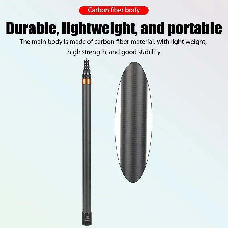ADOFYS 3 Meter Carbon Fiber Extended Invisible Monopod Stick for Insta360 ONE X3, ONE R ONE X2 Extended Invisible Stick, Gopro Hero 11/10/9, DJI Action Camera, Black - Image 5