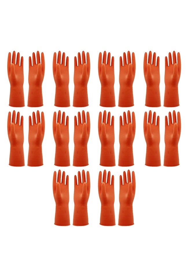ROBUSTT Robustt Heavy Duty Rubber Hand gloves (10 Pairs) for Dishwashing, gardening, kitchen cleaning - Image 1