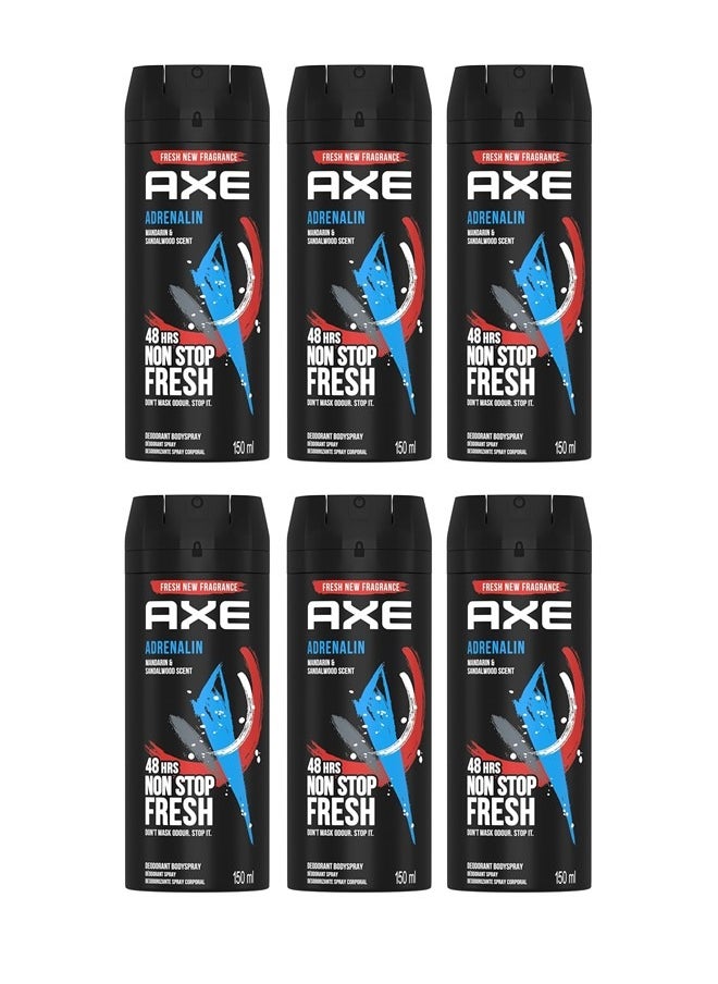 6 Pieces Adrenalin Deodorant Body Spray 150 ml - pzsku/Z55A00559E1E78A546F10Z/45/_/1722317020/a6b54949-6f5e-418b-a634-8f6959317dd9