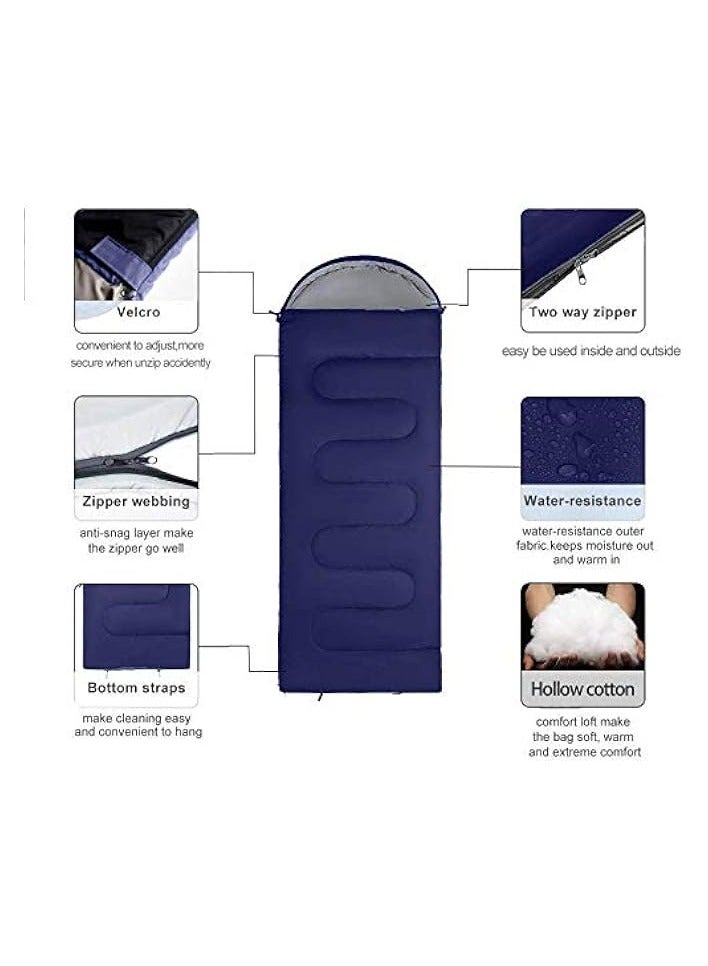 erorex Sleeping Bag, Lightweight Sleeping Bags For Kids Adults Girls Women, Cotton Hollow Filled 5-20 Degree For Backpacking/Hiking/Naturehike/Camping/Mountaineering With Compression Sack  - Image 2